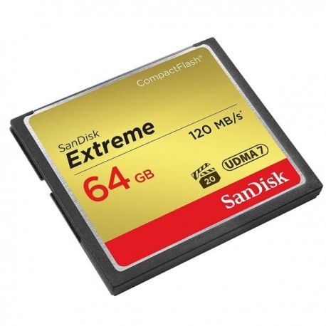 Tarjeta de Memoria SANDISK Extreme Compact Flash 64GB 120 MB/S 800X