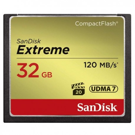 Tarjeta de Memoria SANDISK Extreme Compact Flash 32GB 120 MB/S 800X