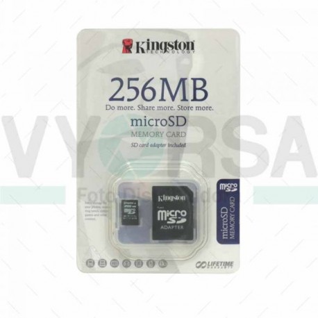 Tarjeta de Memoria KINGSTON Micro SD 256MB MSD