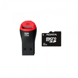 Tarjeta de Memoria ADATA MICRO SD 2GB con Lector USB